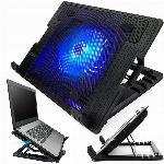 LED hladilno stojalo in podloga za prenosnik 1x ventilator 12cm 2x USB