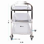 Inox servirni voziček 3 police 150kg - kuhinjski voziček