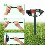 Ultrazvočni LED solarni odganjalec živali s senzorjem gibanja