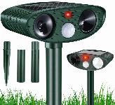Ultrazvočni LED solarni odganjalec živali s senzorjem gibanja