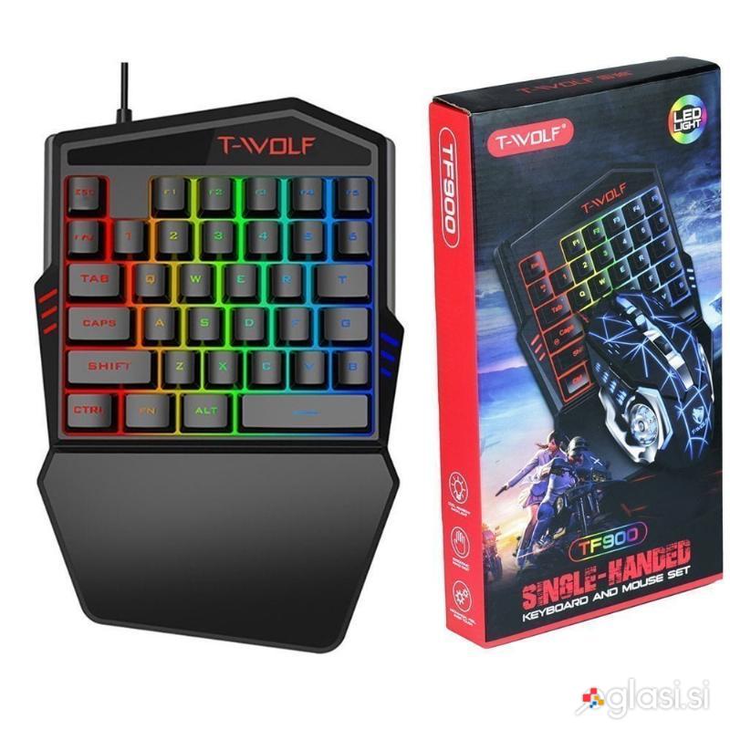 Enoročna RGB LED računalniška gaming tipkovnica