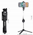 3v1 univerzalni selfie stick in tripod + bluetooth daljinec