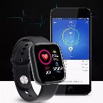LCD pametna ura silikonska zapestnica Android in iOS L18 roza bluetooth