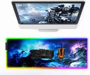 Osvetljena XL LED RGB računalniška podloga za miško in tipkovnico 80x30cm COSMOS