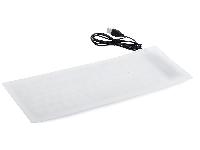 Tanka vodoodporna USB silikonska tipkovnica - zložljiva 35cm bela