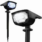 Solarna dekorativna reflektorska talna ali stenska LED RGBW svetilka IP65