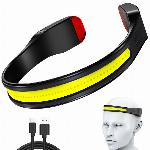 id-1002 2v1 univerzalna aku. LED COB športna naglavna svetilka USB 350lm IPX6