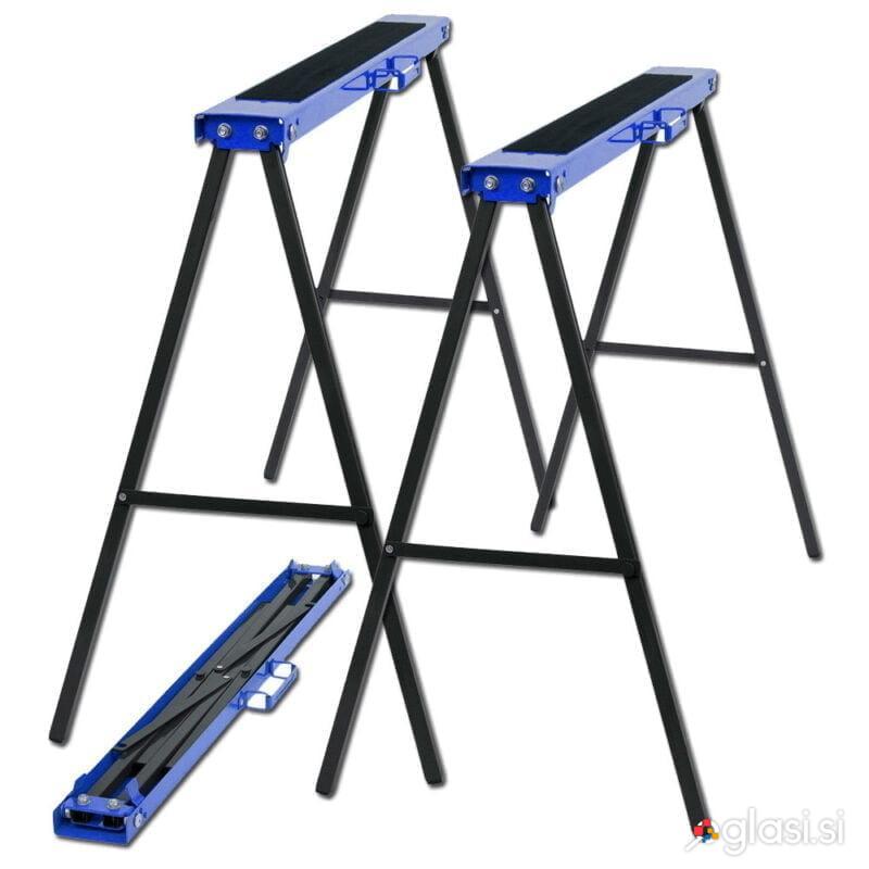 Set dveh kovinskih mizarskih stolic gradbene koze do 250kg