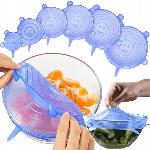 Set 6 fleksibilnih silikonskih pokrovov