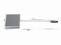 Adapter 3v1 USB 3.0 USB-C HDMI na USB-C