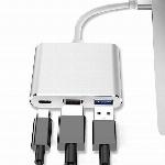 Adapter 3v1 USB 3.0 USB-C HDMI na USB-C