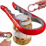 Univerzalni silikonski odpirač pokrovov za kozarce 4v1