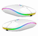Bluetooth brezžična akumulatorska optična miška 1600 DPI LED RGB