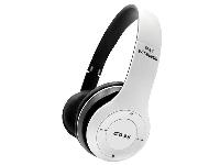 Bluetooth brezžične slušalke bele FM SD MP3 + mikrofon