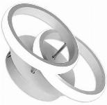 Moderna stropna nadometna LED svetilka 20W bela 26cm krogi