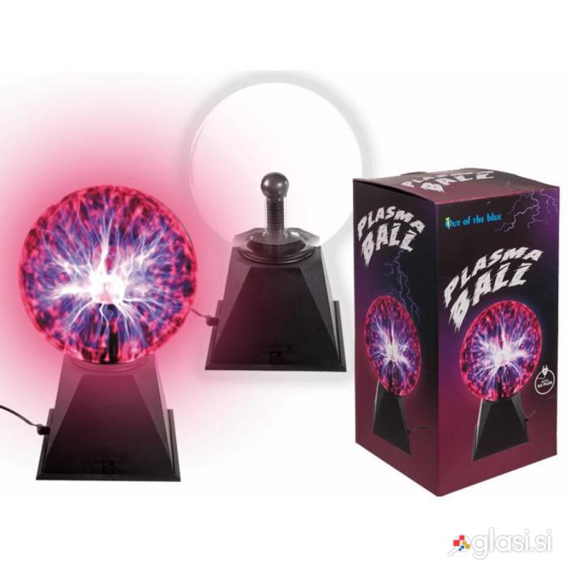 Neonska plazma krogla steklena svetilka 25cm - dotik ali zvok