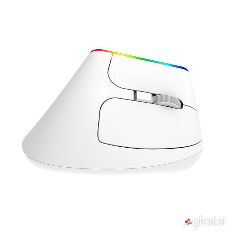 Ergonomska vertikalna brezžična miška RGB 1600DPI