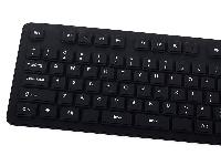 Tanka vodoodporna USB silikonska tipkovnica - zložljiva črna