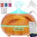 LED RGB vlažilec zraka difuzor 400ml + daljinski upravljalec in eterična olja