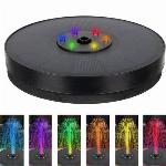 LED RGB solarna plavajoča vrtna fontana - črpalka za ribnike