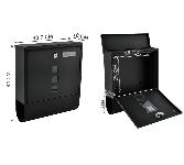 Poštni nabiralnik črn + predal za časopis