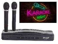 Brezžični karaoke sistem 2x brezžični mikrofon + postaja