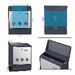 Poštni nabiralnik inox - antracit s predalom za časopis V36