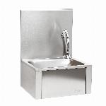 Stenski inox umivalnik z vklopom na koleno + armatura 2