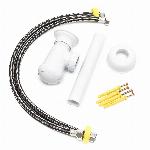 Stenski inox umivalnik z vklopom na koleno + armatura