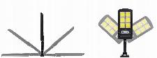 Solarna 120 LED COB cestna svetilka s PIR sezorjem gibanja + daljinec