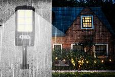 Solarna 120 LED COB cestna svetilka s PIR sezorjem gibanja + daljinec