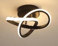 Moderna stropna nadometna LED svetilka 24W črna 26cm