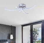 Moderna stropna nadometna LED svetilka krom 43cm