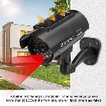Solarna lažna nadzorna kamera črna + nalepka