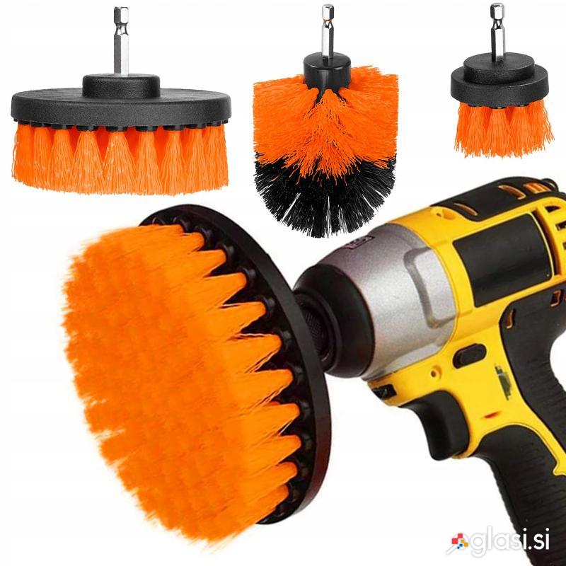 Set 4 HEX čistilnih ščetk za vijačnik do 120mm - krtače