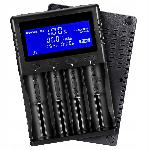 Univerzalni 12-220V LCD polnilnik za 4 polnilne baterije Li-ion IMR LiFePO4