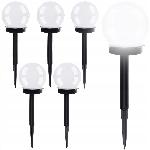 Set 6x zunanja solarna vrtna svetilka krogla