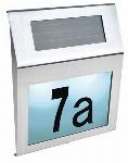 Inox solarna hišna številka 20cm