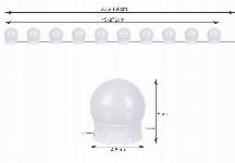 10 LED svetilk za ogledalo USB
