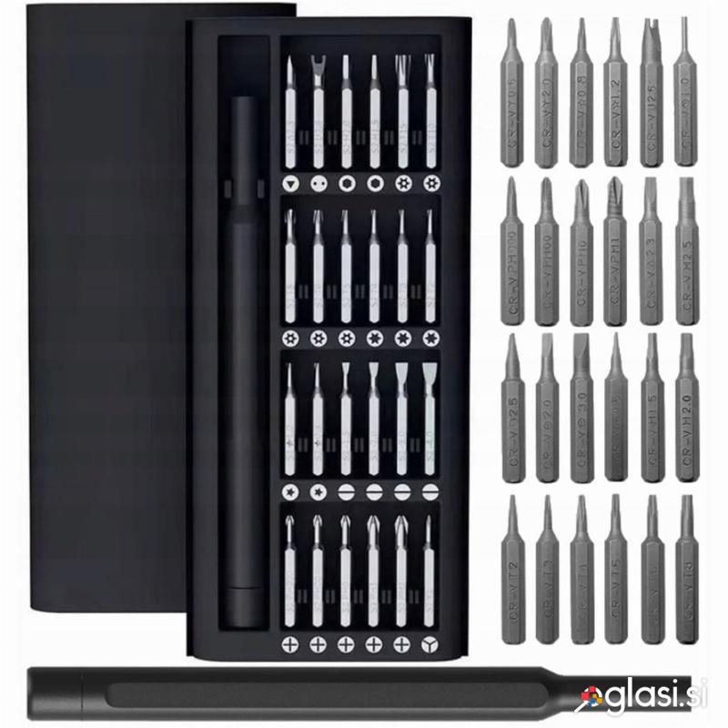 Set magnetnih preciznih izvijačev 25 delni v moderni škatlici S-2