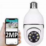 WIFI IP Brezžična 2MPX LED nadzorna kamera vrtljiva E27 navoj HotSpot