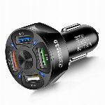 4x USB 3.0 hitri avto polnilec 12-32V z LED 3A + polnilni kabel