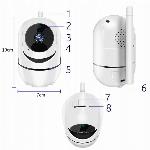 Baby Monitor IP WIFI otroška varuška z vrtljivo video kamero