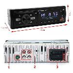 1DIN avtoradio 4x50W MP3 2x USB 3.0 Bluetooth 12V