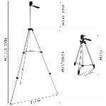 Stativ za laserske nivelirje 133cm z bluetooth daljinskim upravljalnikom