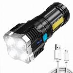 id-1002 Večnamenska 4LED ročna COB LED svetilka z akumulatorjem 1000lm