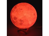 Aku. LED RGB 3D USB nočna lučka luna z daljinskim upravljalnikom 18cm