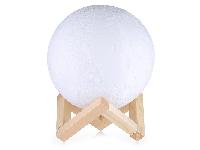 Aku. LED RGB 3D USB nočna lučka luna z daljinskim upravljalnikom 18cm