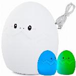 LED RGB akumulatorska mehka otroška lučka touch 1200mAh USB jajček