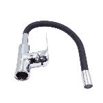 Enoročna armatura kuhinjska z gibljivo cevjo - krom